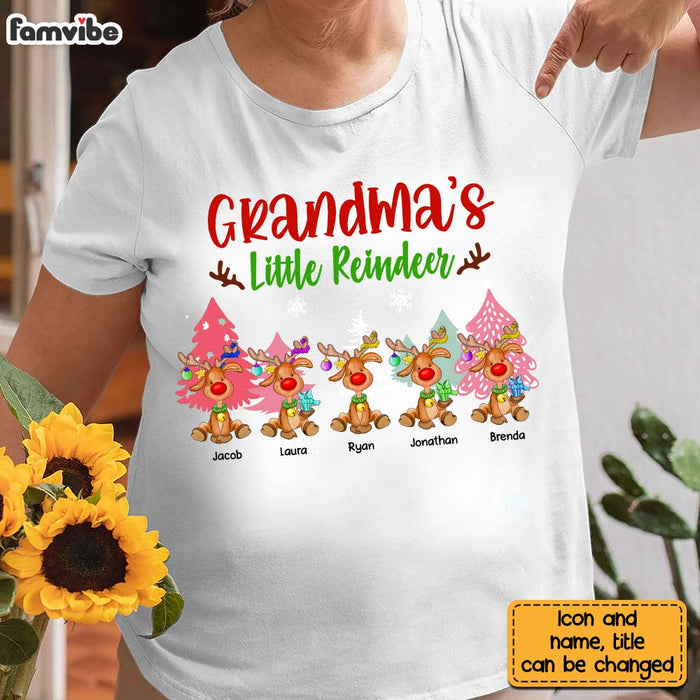 Personalized Grandma's Little Reindeer Shirt - Hoodie - Sweatshirt NB91 23O28 1