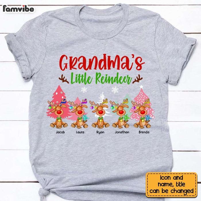 Personalized Grandma's Little Reindeer Shirt - Hoodie - Sweatshirt NB91 23O28 1