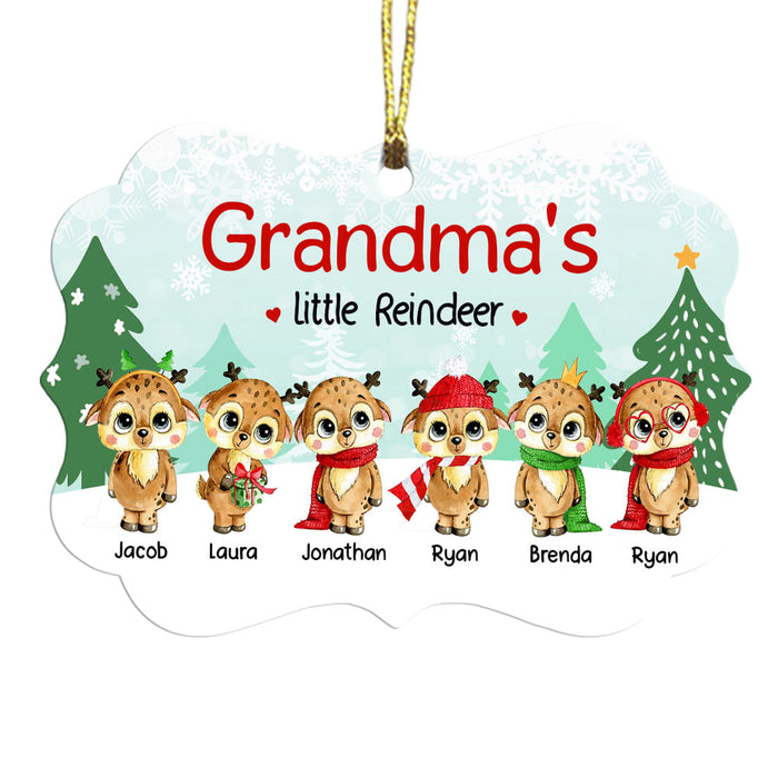 Personalized Grandma Little Reindeer Benelux Ornament NB143 85O58 1
