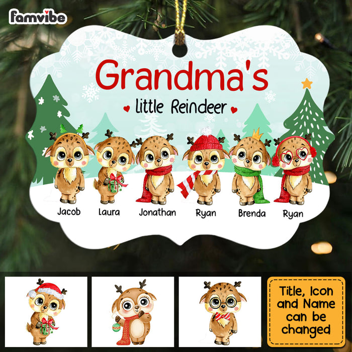 Personalized Grandma Little Reindeer Benelux Ornament NB143 85O58 1