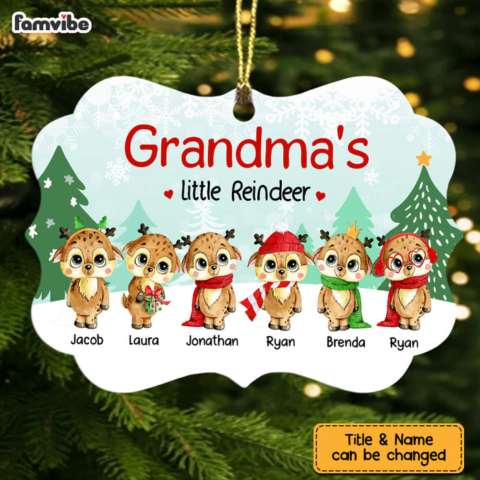 Personalized Grandma Little Reindeer Benelux Ornament NB143 85O58 1