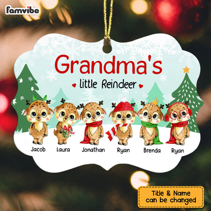 Personalized Grandma Little Reindeer Benelux Ornament NB143 85O58 1