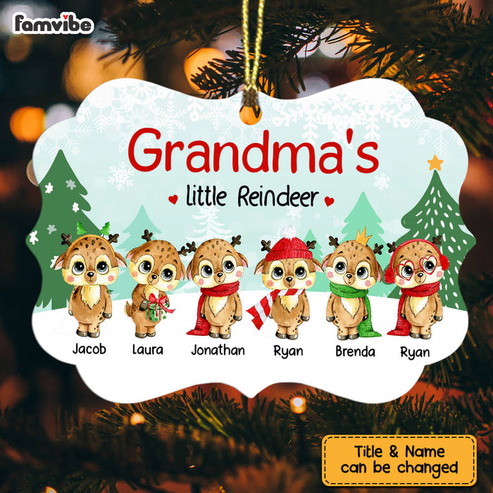 Personalized Grandma Little Reindeer Benelux Ornament NB143 85O58 1