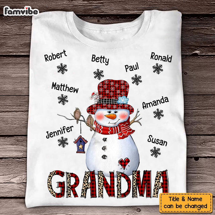 Personalized Grandma Snow Lady Shirt - Hoodie - Sweatshirt NB72 30O58 1