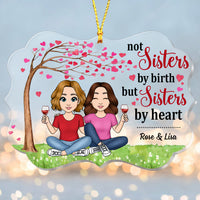 Personalized Friends Not Sisters By Birth But Sisters By Heart Benelux Ornament NB82 32O53 thumb 1