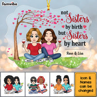 Personalized Friends Not Sisters By Birth But Sisters By Heart Benelux Ornament NB82 32O53 thumb 1