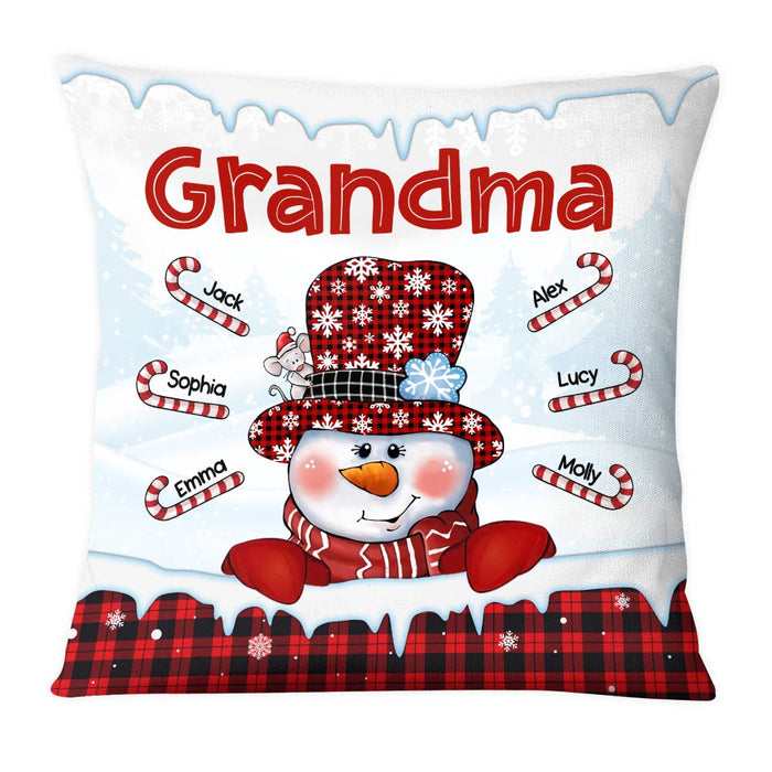 Personalized Grandma Snowman Pillow NB93 36O28 1