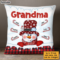 Personalized Grandma Snowman Pillow NB93 36O28 thumb 1