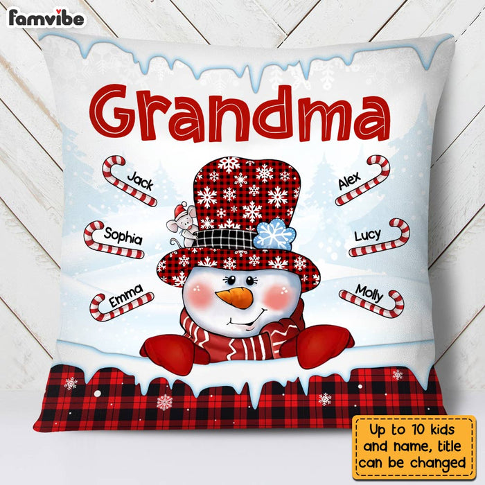 Personalized Grandma Snowman Pillow NB93 36O28 1