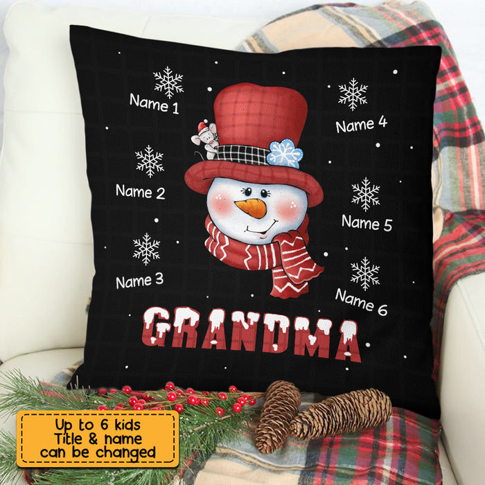 Personalized Grandma Snowman Pillow NB93 36O73 1