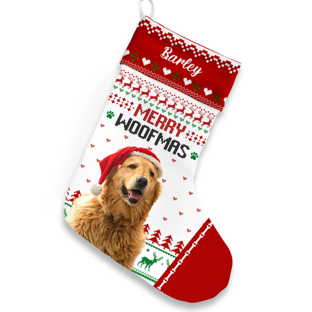 Dogs Personalized Christmas Stocking - Hawaiian Flag –