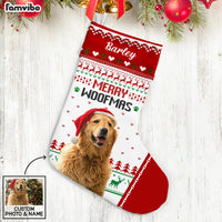 Personalized Dog Ugly Christmas Photo Stocking NB233 85O58 thumb 1