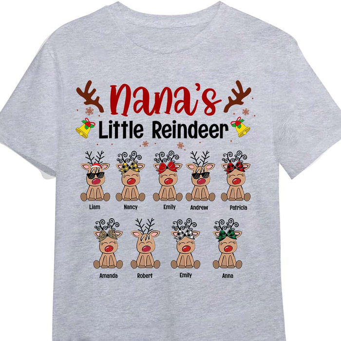 Personalized Grandma's Little Reindeer Shirt - Hoodie - Sweatshirt NB82 58O28 1