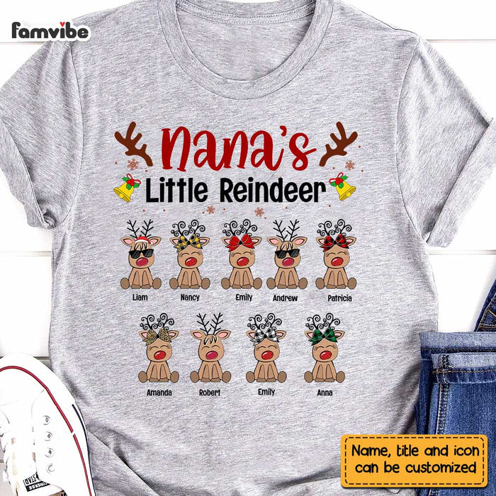 Personalized Grandma's Little Reindeer Shirt - Hoodie - Sweatshirt NB82 58O28 1