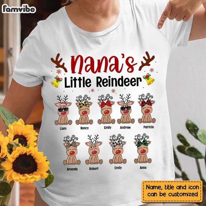 Personalized Grandma's Little Reindeer Shirt - Hoodie - Sweatshirt NB82 58O28 1