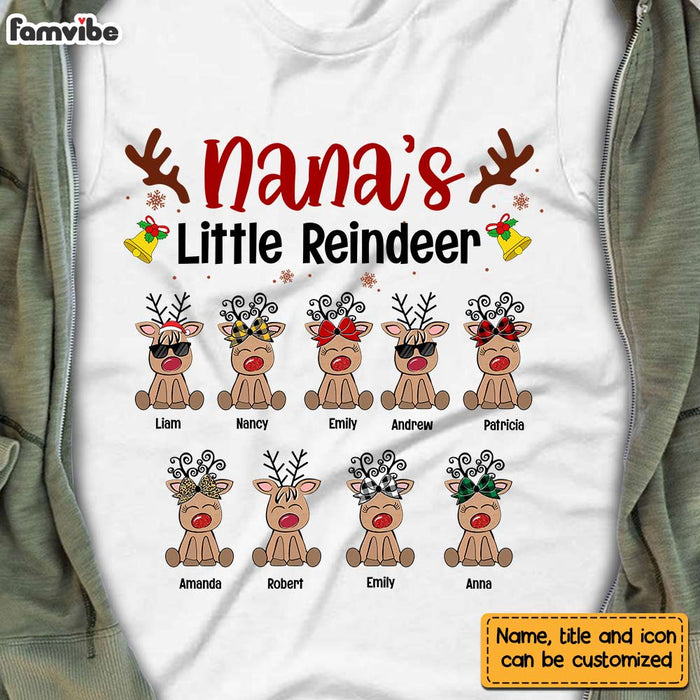 Personalized Grandma's Little Reindeer Shirt - Hoodie - Sweatshirt NB82 58O28 1