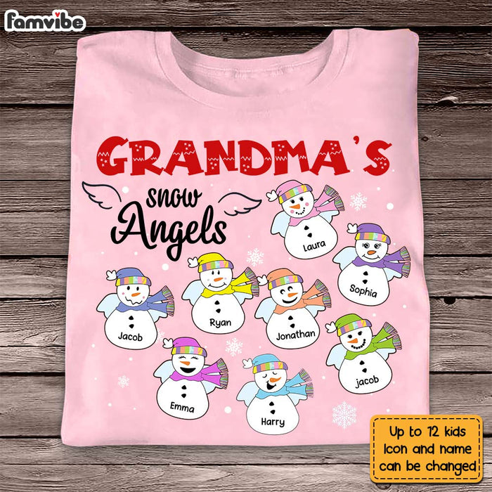Personalized Grandma's Snow Angels Shirt - Hoodie - Sweatshirt NB225 30O28 1
