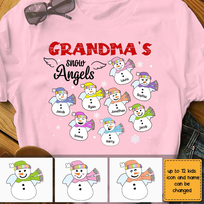 Personalized Grandma's Snow Angels Shirt - Hoodie - Sweatshirt NB225 30O28 1