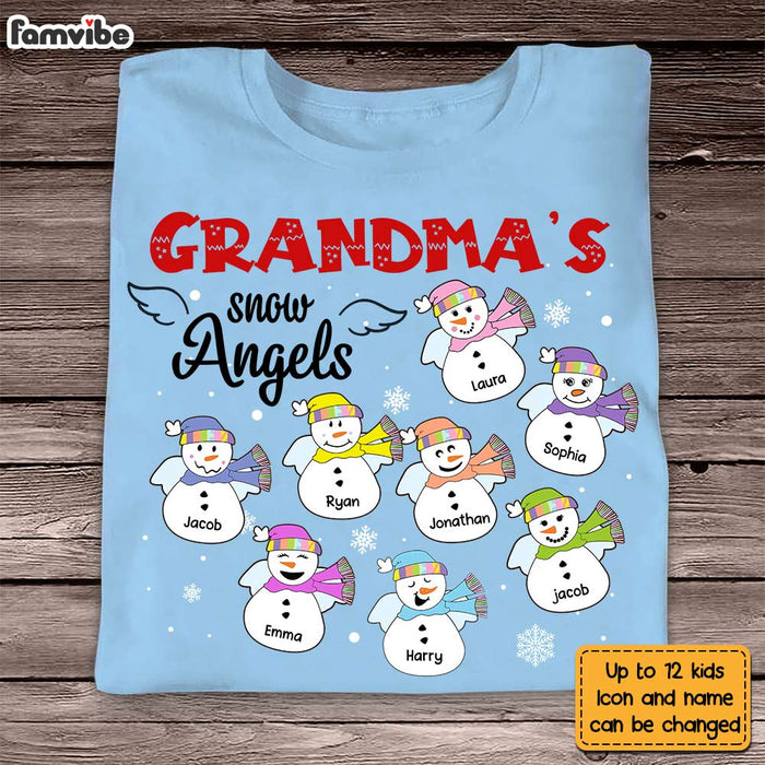 Personalized Grandma's Snow Angels Shirt - Hoodie - Sweatshirt NB225 30O28 1