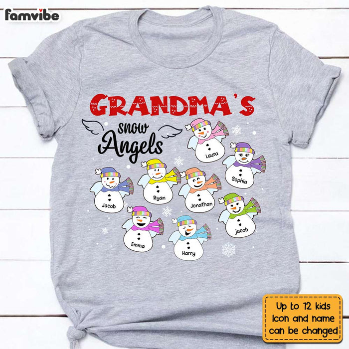 Personalized Grandma's Snow Angels Shirt - Hoodie - Sweatshirt NB225 30O28 1