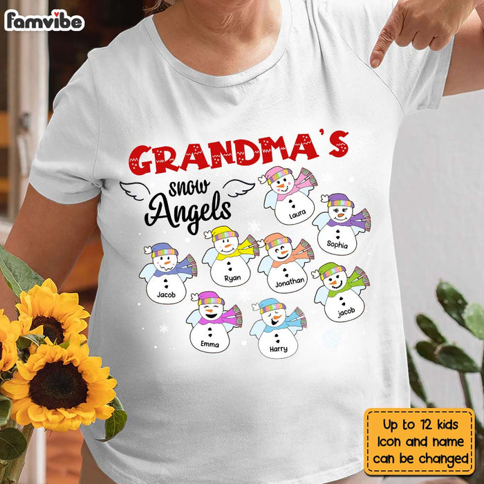 Personalized Grandma's Snow Angels Shirt - Hoodie - Sweatshirt NB225 30O28 1