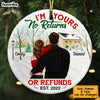 Personalized Couple No Returns Or Refunds Circle Ornament NB84 36O53 1