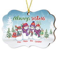 Personalized Always Sisters Snowman Benelux Ornament NB175 36O73 thumb 1