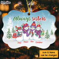 Personalized Always Sisters Snowman Benelux Ornament NB175 36O73 thumb 1