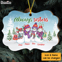 Personalized Always Sisters Snowman Benelux Ornament NB175 36O73 thumb 1