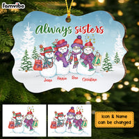Personalized Always Sisters Snowman Benelux Ornament NB175 36O73 thumb 1