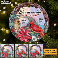 Personalized Cardinal Circle Ornament NB91 36O58 thumb 1