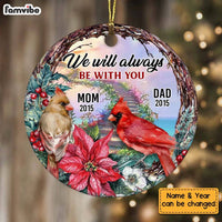 Personalized Cardinal Circle Ornament NB91 36O58 thumb 1