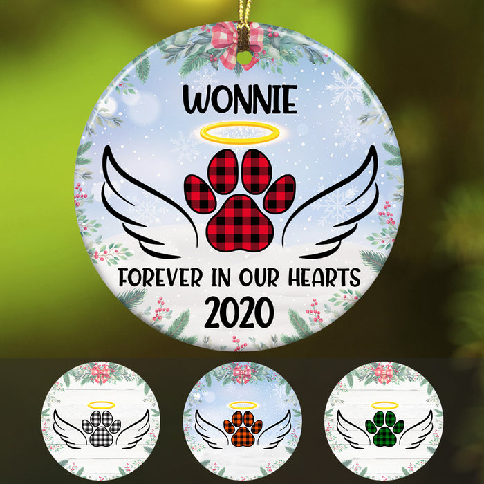 Personalized In Our Hearts Dog Memorial  Ornament OB63 29O36 1