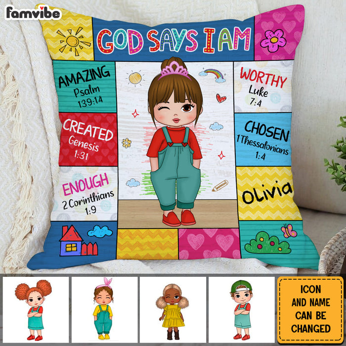 Personalized Gift For Granddaughter God Says Pillow 30712 1