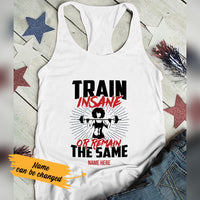 Personalized BWA Gym Train Insane Racerback Tank SB12 73O36 thumb 1