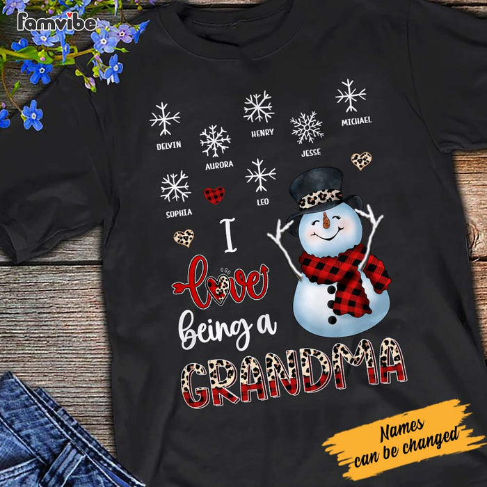 Personalized Snowman I Love Being A Grandma Shirt - Hoodie - Sweatshirt NB235 85O75 1
