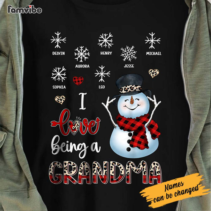 Personalized Snowman I Love Being A Grandma Shirt - Hoodie - Sweatshirt NB235 85O75 1