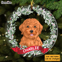 Personalized Dog Christmas Circle Ornament NB103 58O69 thumb 1