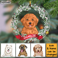 Personalized Dog Christmas Circle Ornament NB103 58O69 thumb 1