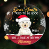 Personalized I Tried To Be Good Dog Christmas Circle Ornament NB112 58O28 1