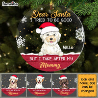 Personalized I Tried To Be Good Dog Christmas Circle Ornament NB112 58O28 thumb 1