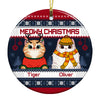 Personalized Cat Circle Ornament NB172 36O53 1