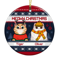 Personalized Cat Circle Ornament NB172 36O53 thumb 1