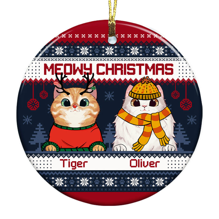 Personalized Cat Circle Ornament NB172 36O53 1