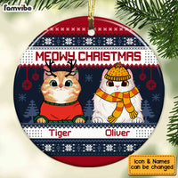 Personalized Cat Circle Ornament NB172 36O53 thumb 1