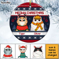 Personalized Cat Circle Ornament NB172 36O53 thumb 1