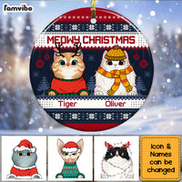 Personalized Cat Circle Ornament NB172 36O53 thumb 1