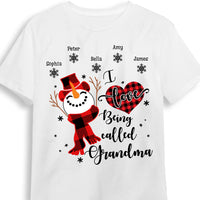 Personalized I Love Being Called Grandma Snowman Christmas Shirt - Hoodie - Sweatshirt NB92 58O53 thumb 1