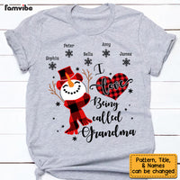Personalized I Love Being Called Grandma Snowman Christmas Shirt - Hoodie - Sweatshirt NB92 58O53 thumb 1