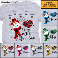 Personalized I Love Being Called Grandma Snowman Christmas Shirt - Hoodie - Sweatshirt NB92 58O53 thumb 1